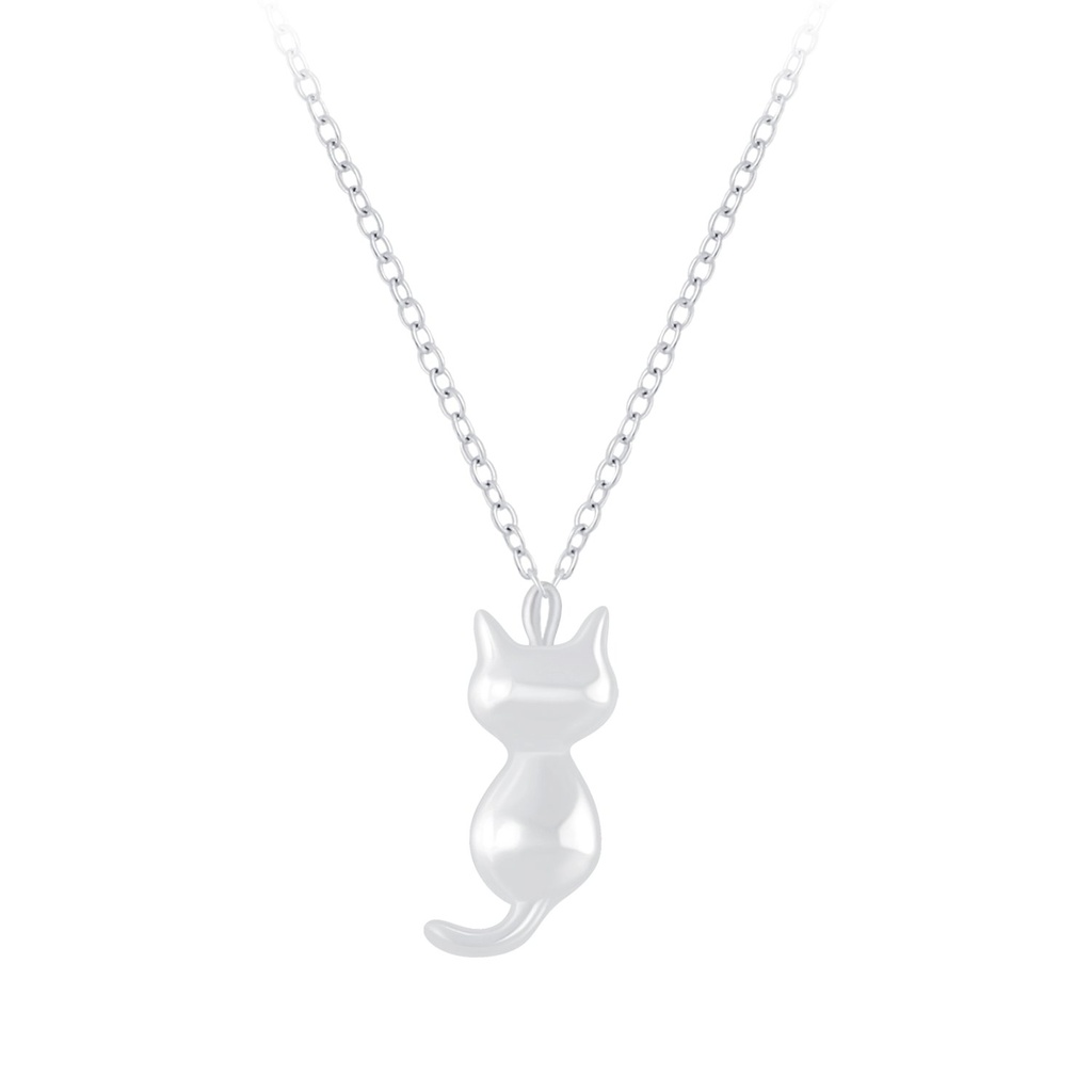 Collier chat en argent