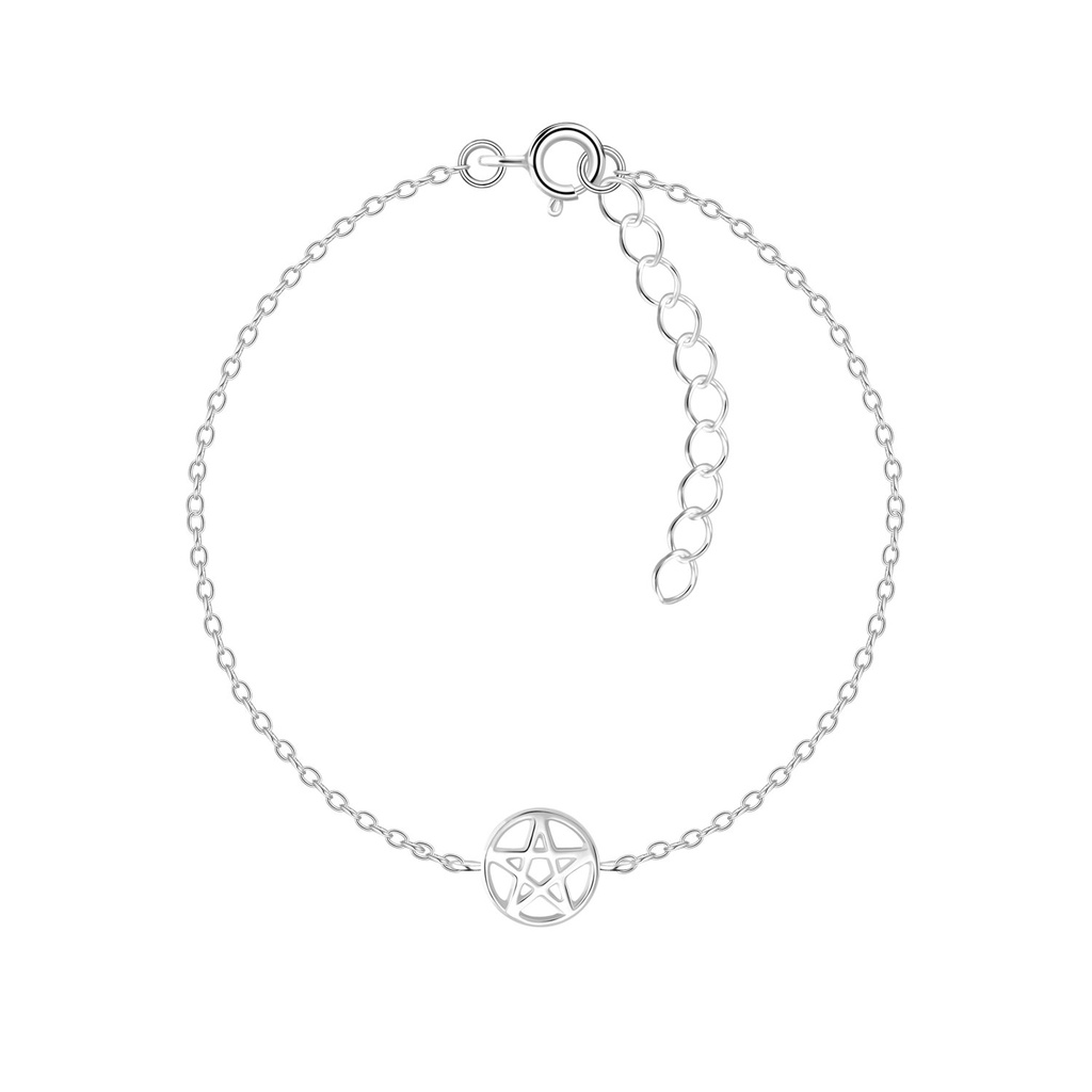 [10009106] Silver Pentagram Bracelet