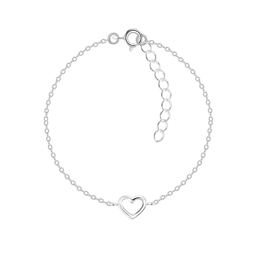 Bracelet cœur en argent