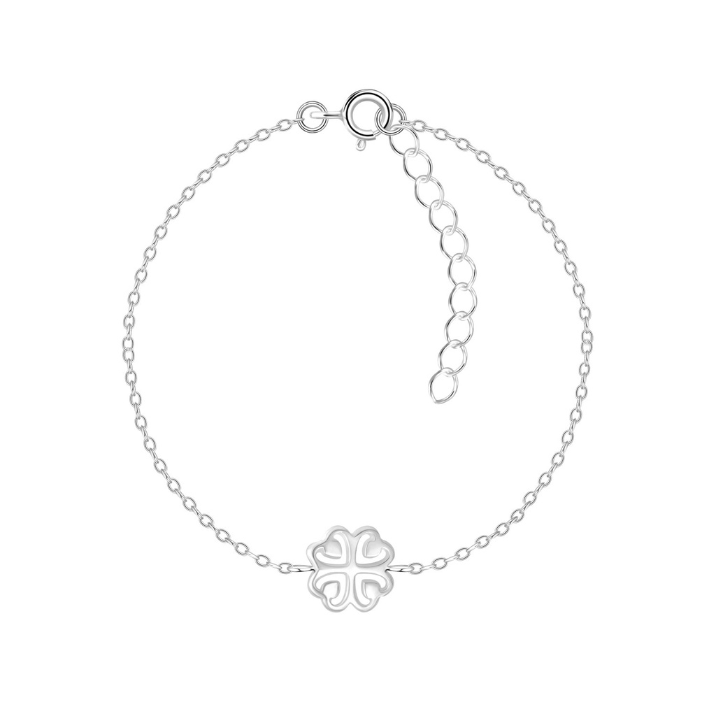 Bracelet trèfle en argent