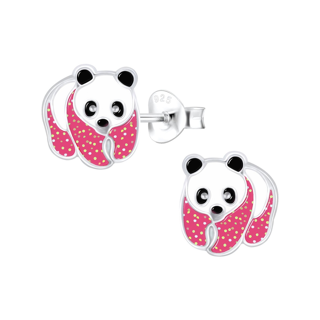 [10008548] Puces d'oreilles panda en argent