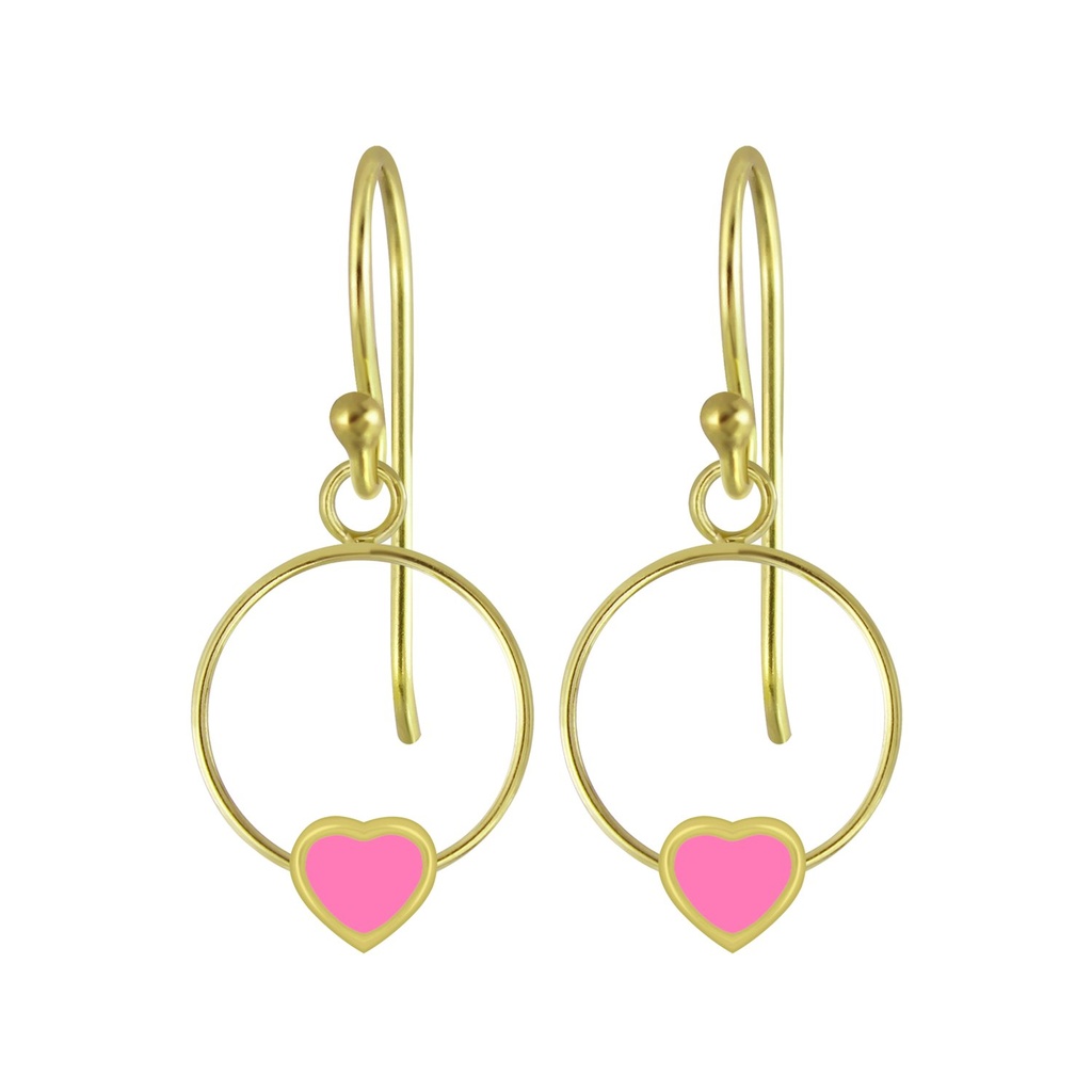 Boucles d'oreilles fil cœur en argent