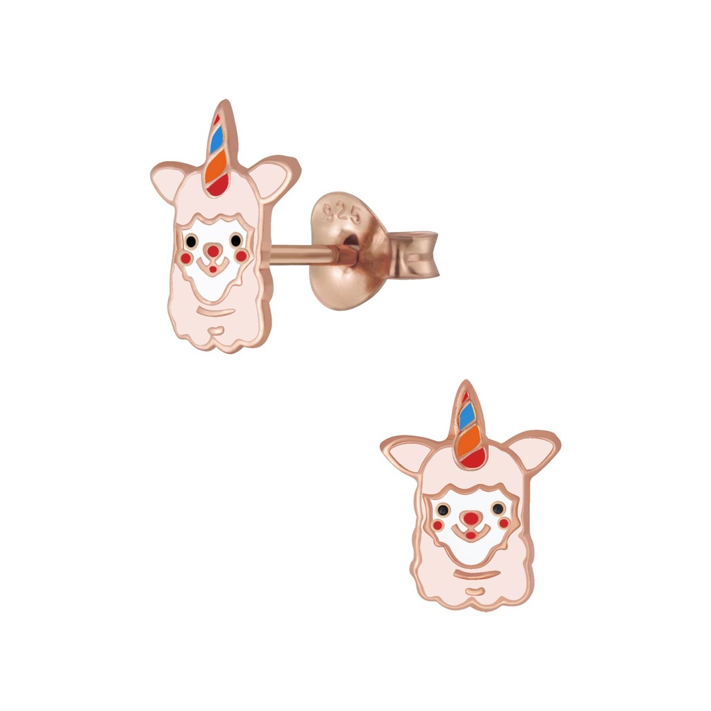 Silver Alpaca Stud Earrings