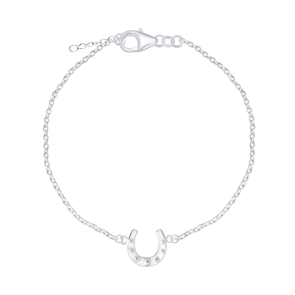 [10006883] Silver Horseshoe Bracelet