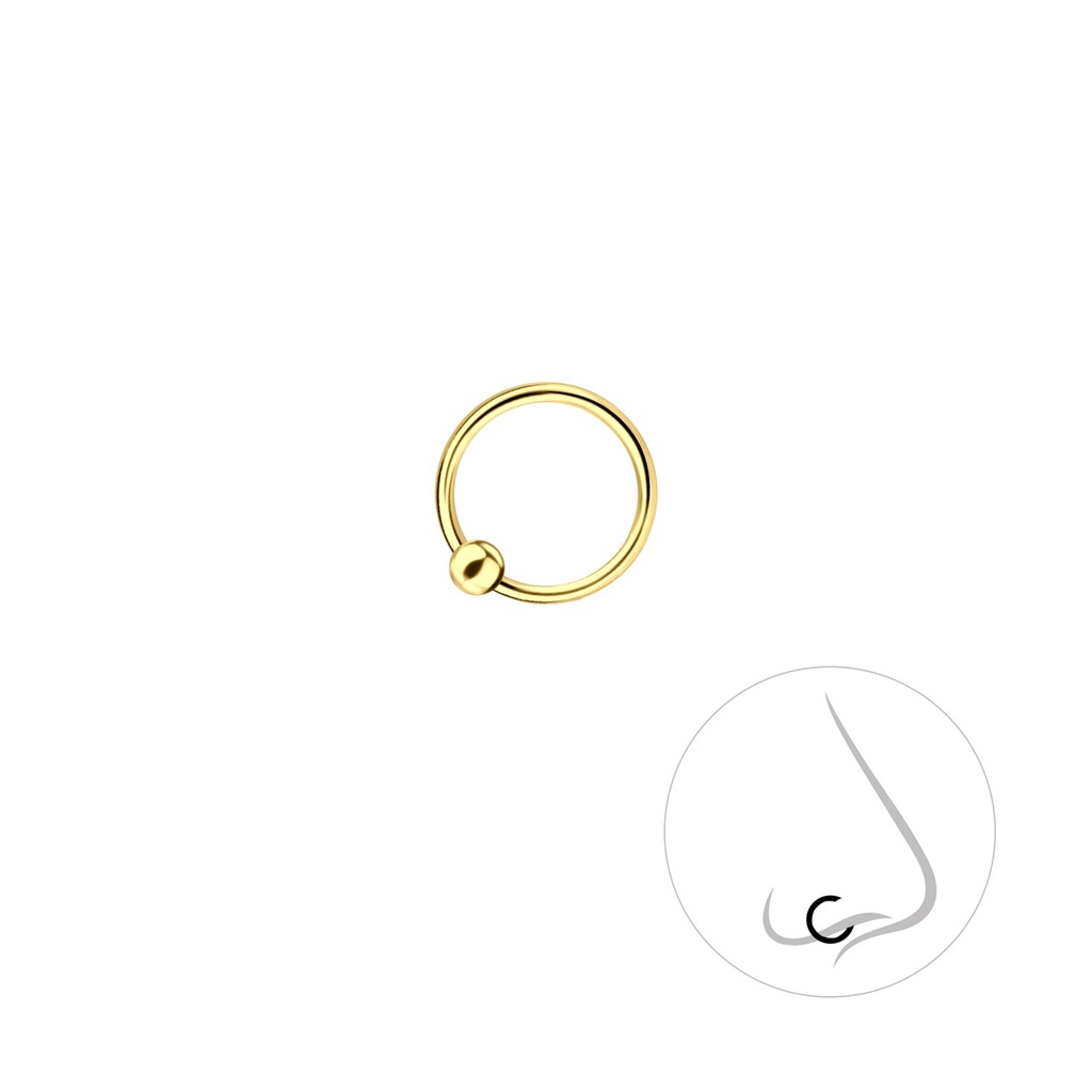 [10008907] 8mm Silver Ball Closure Ring