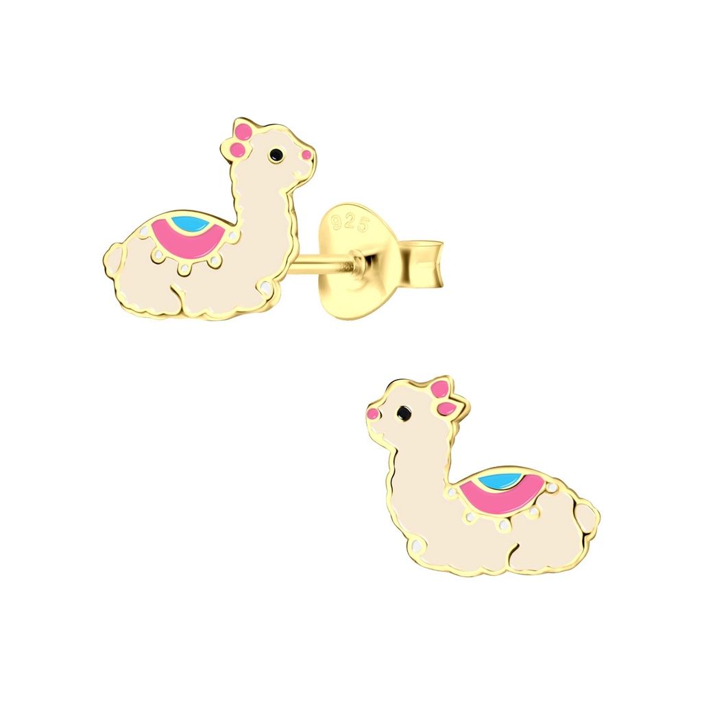 Puces d'oreilles alpaga en argent