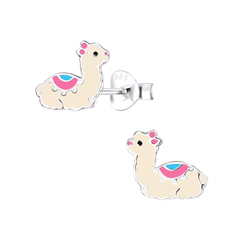 Puces d'oreilles alpaga en argent