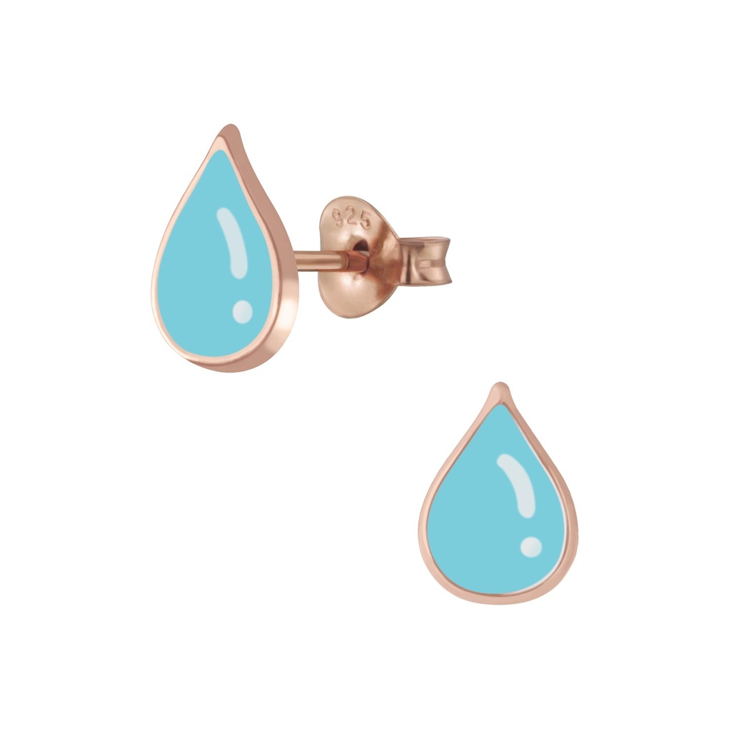 Puces d'oreilles goutte en argent