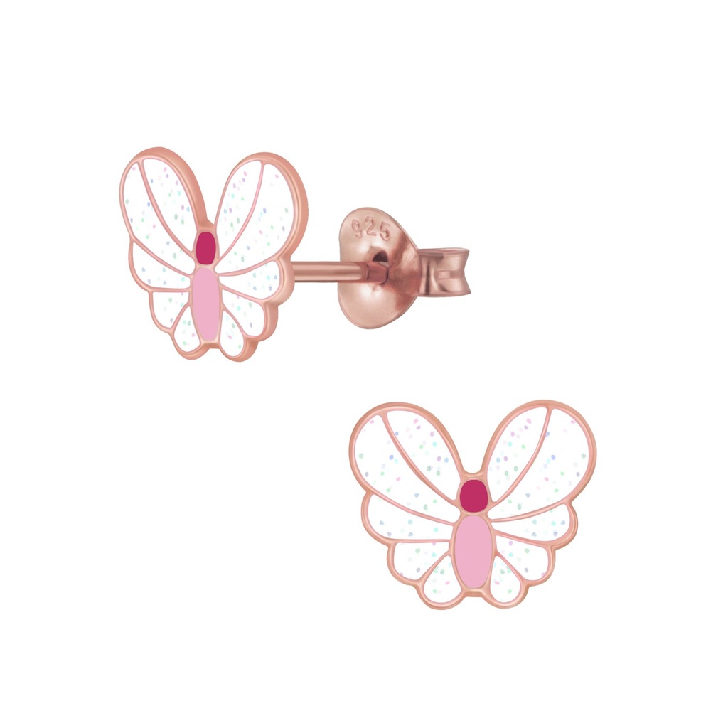 Silver Butterfly Stud Earrings