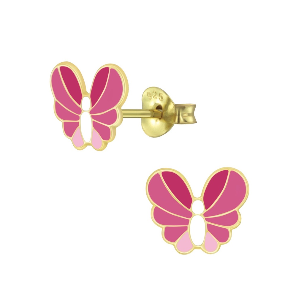 Silver Butterfly Stud Earrings