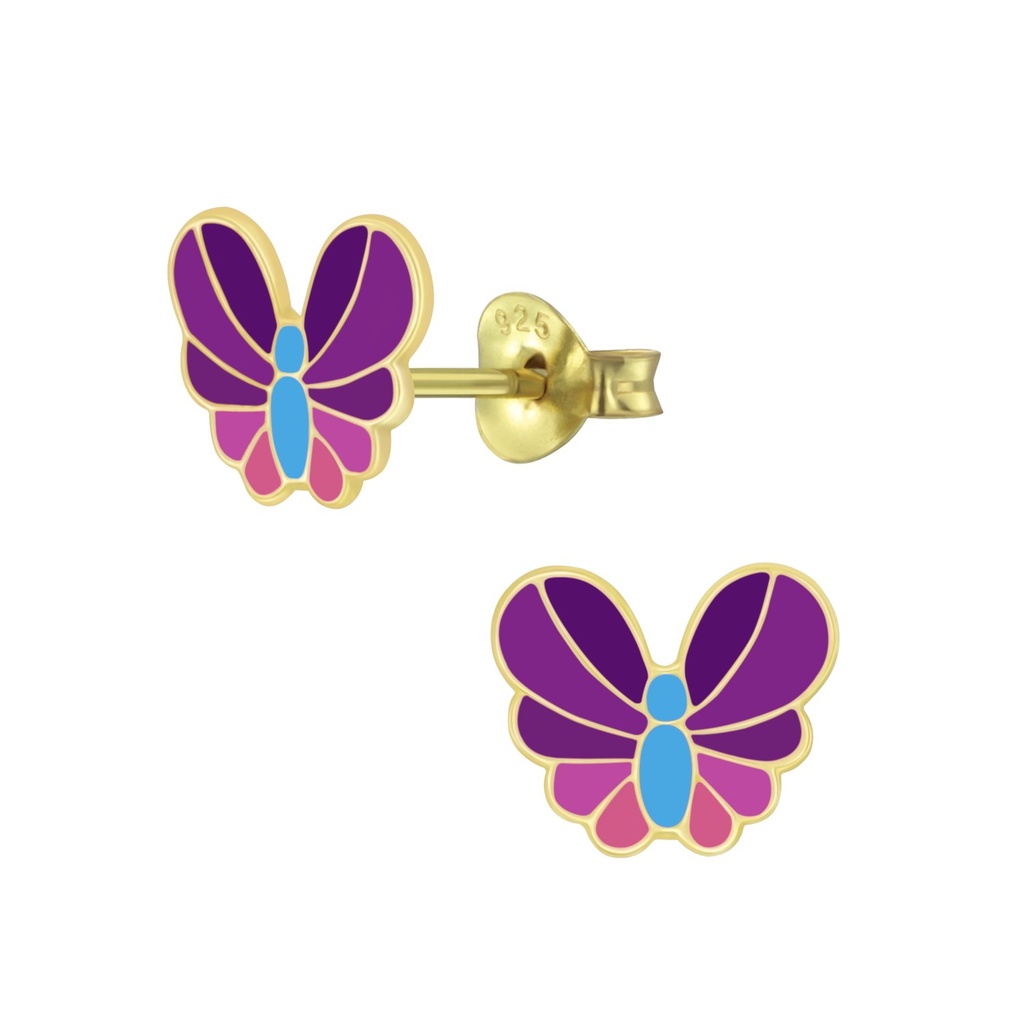 Silver Butterfly Stud Earrings