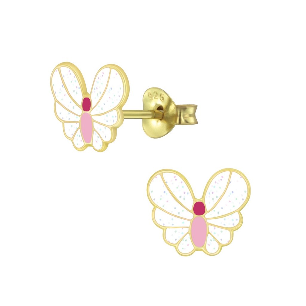 Silver Butterfly Stud Earrings