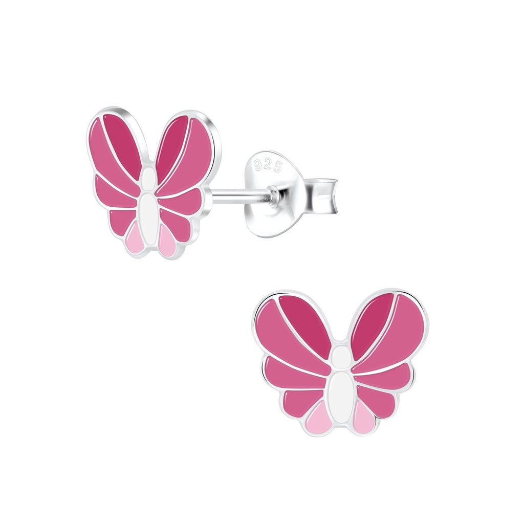 Silver Butterfly Stud Earrings