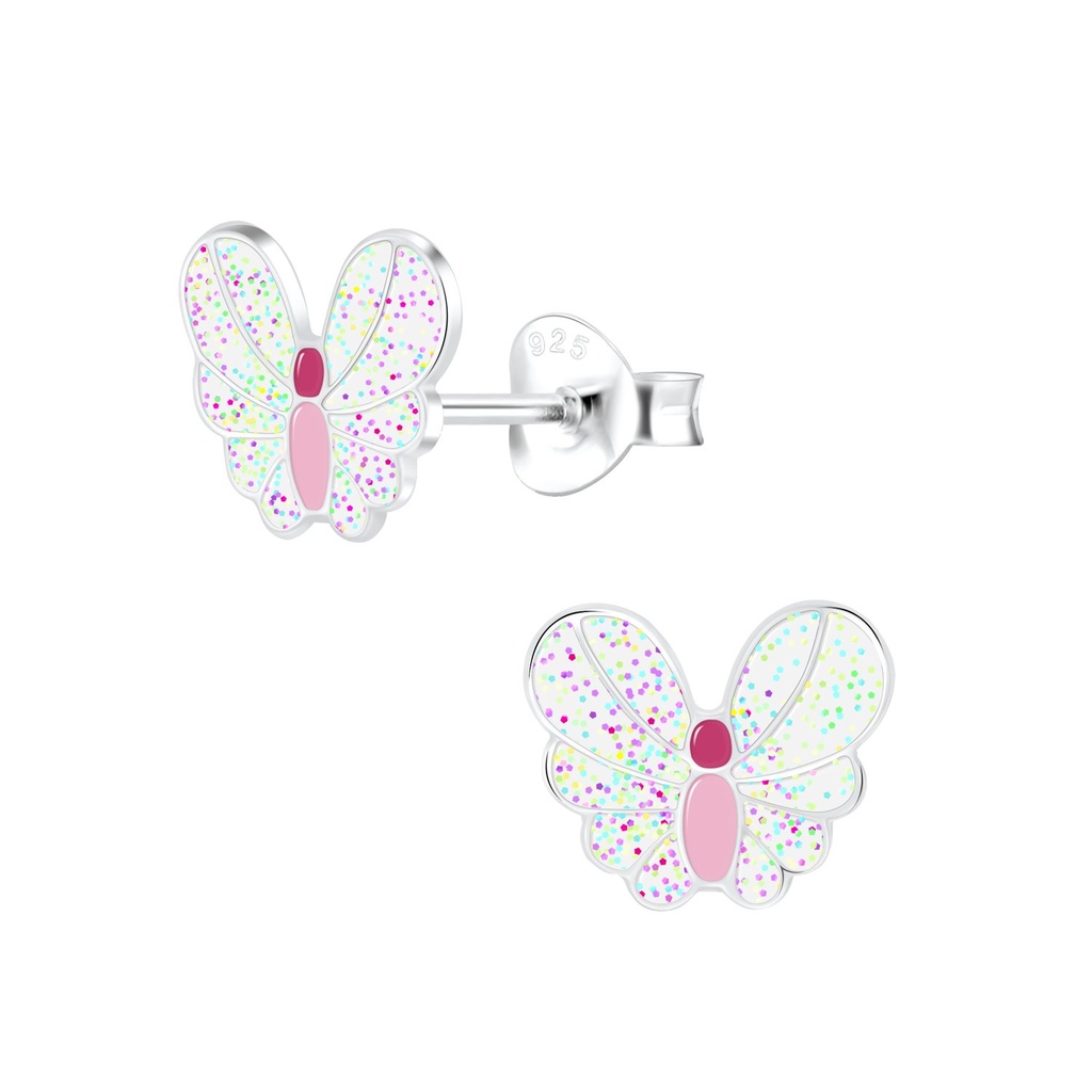 Silver Butterfly Stud Earrings