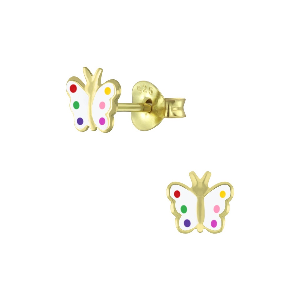 Silver Butterfly Stud Earrings