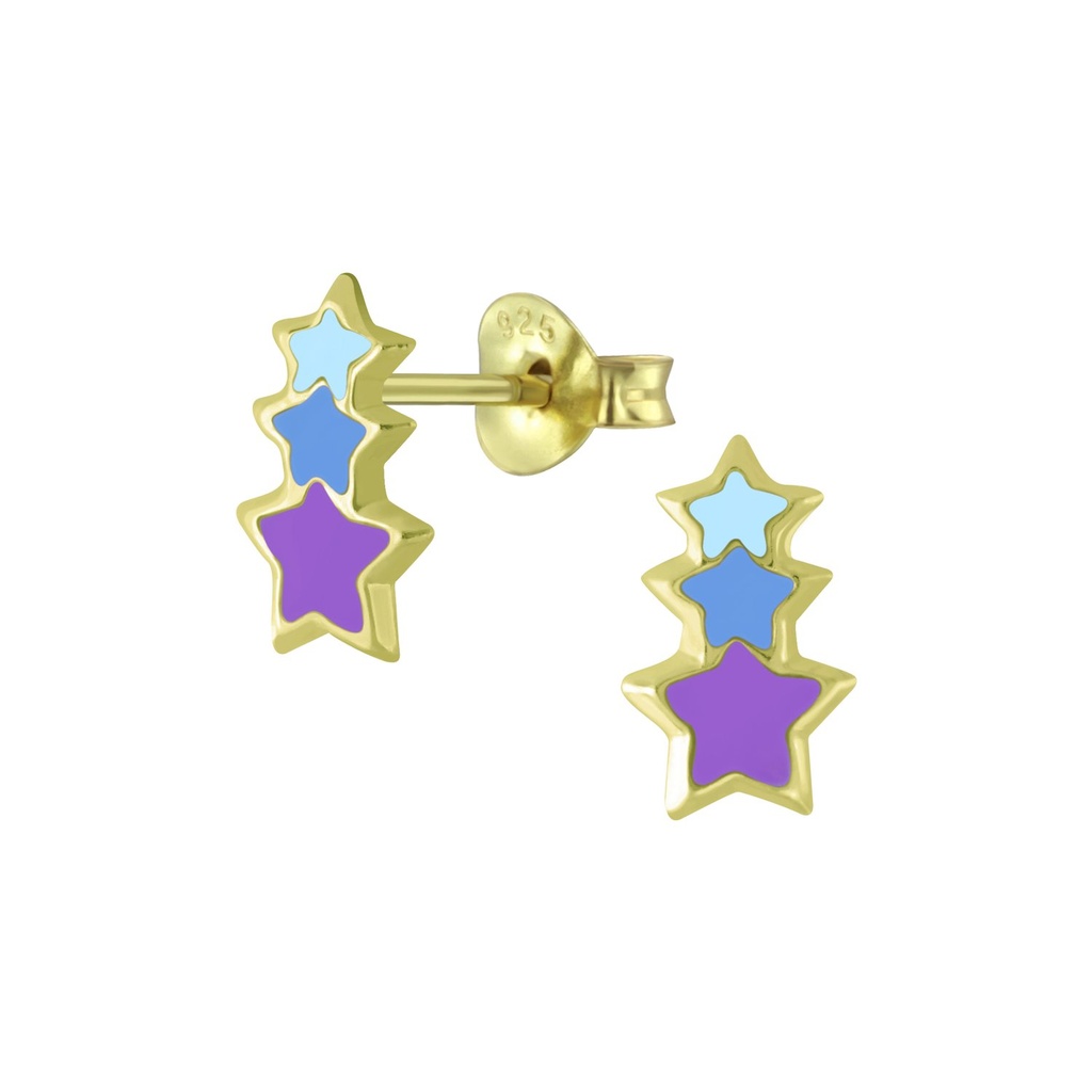 Puces d'oreilles étoile en argent