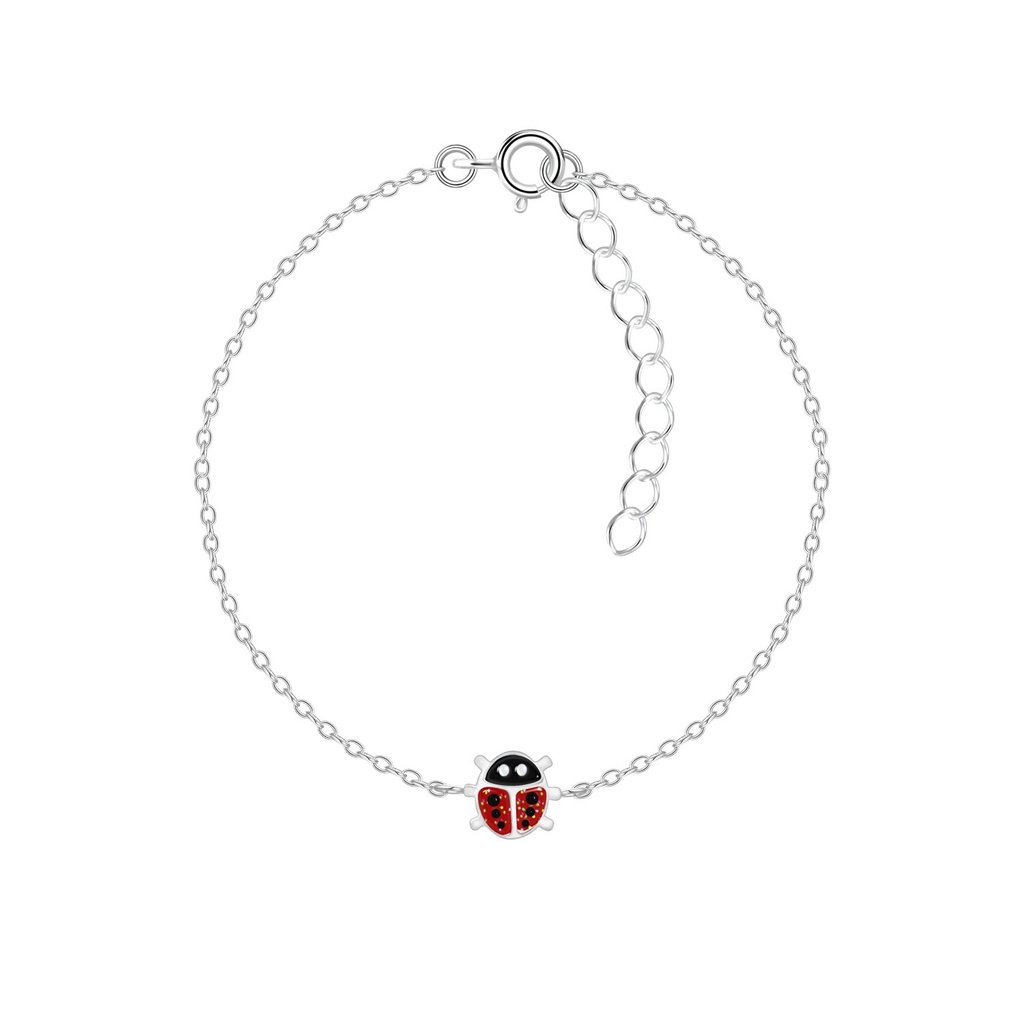 Silver Ladybug Bracelet