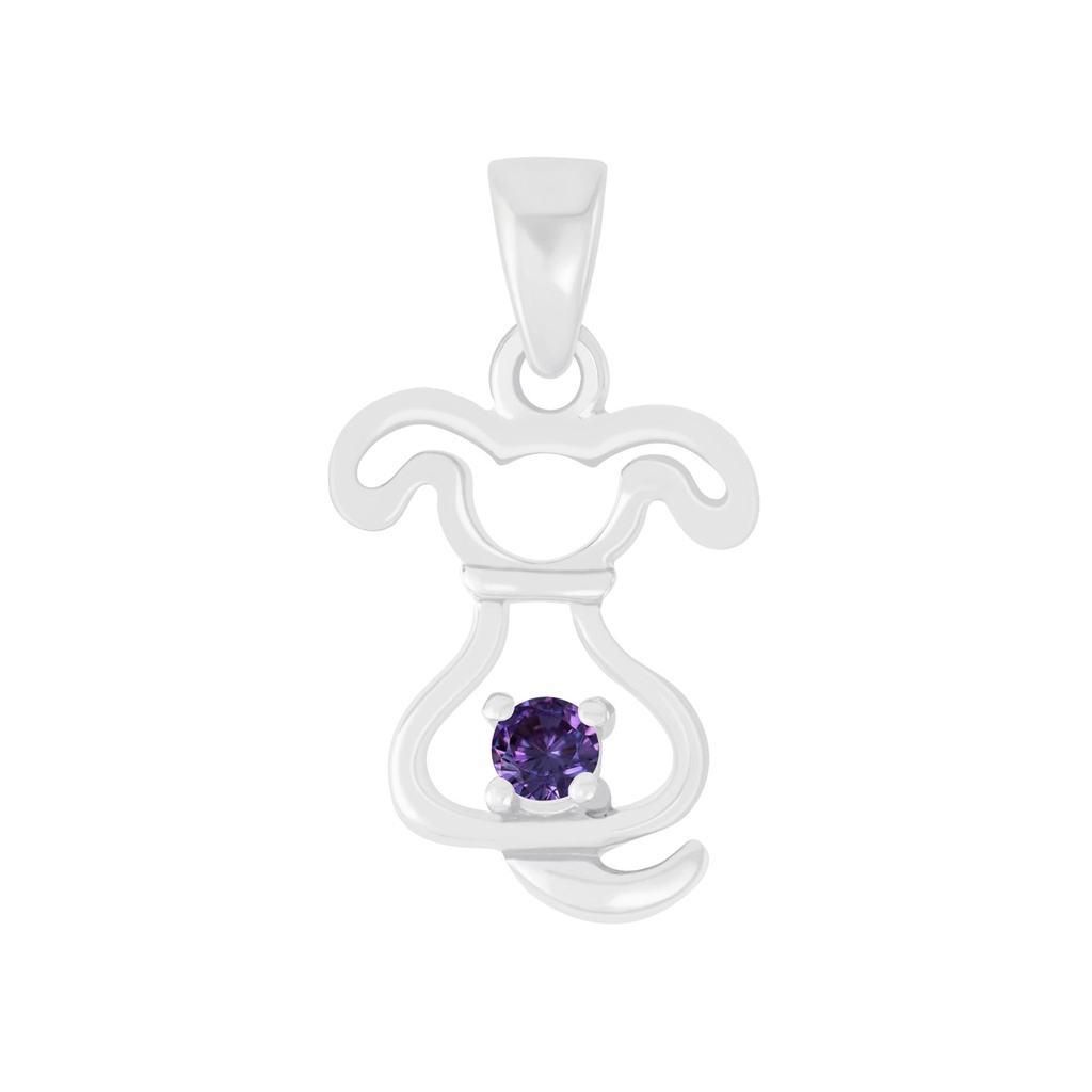 Pendentif chien en argent