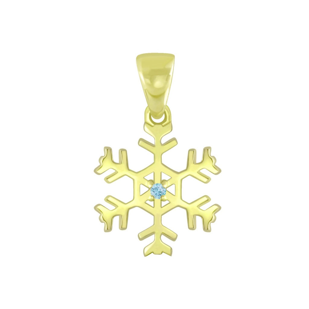 [10008595] Pendentif flocon de neige en argent