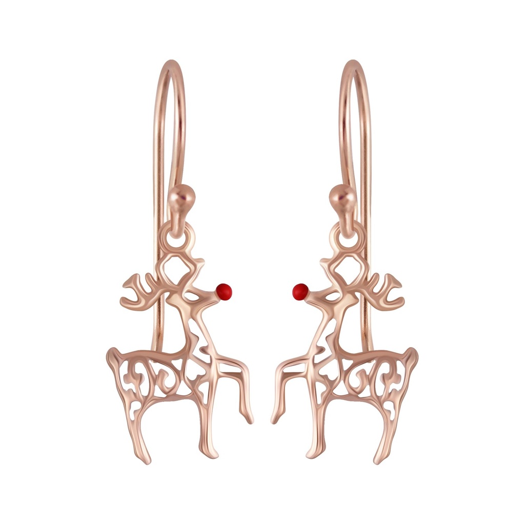 Boucles d'oreilles renne en argent