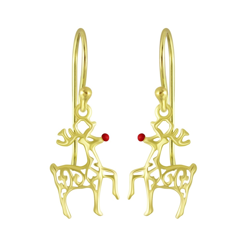 Boucles d'oreilles renne en argent