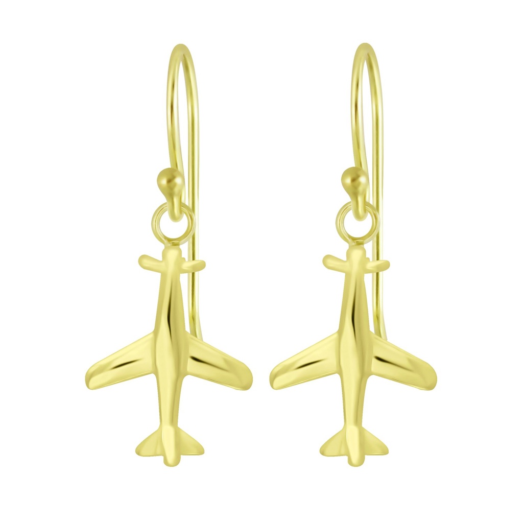 Boucles d'oreilles avion en argent