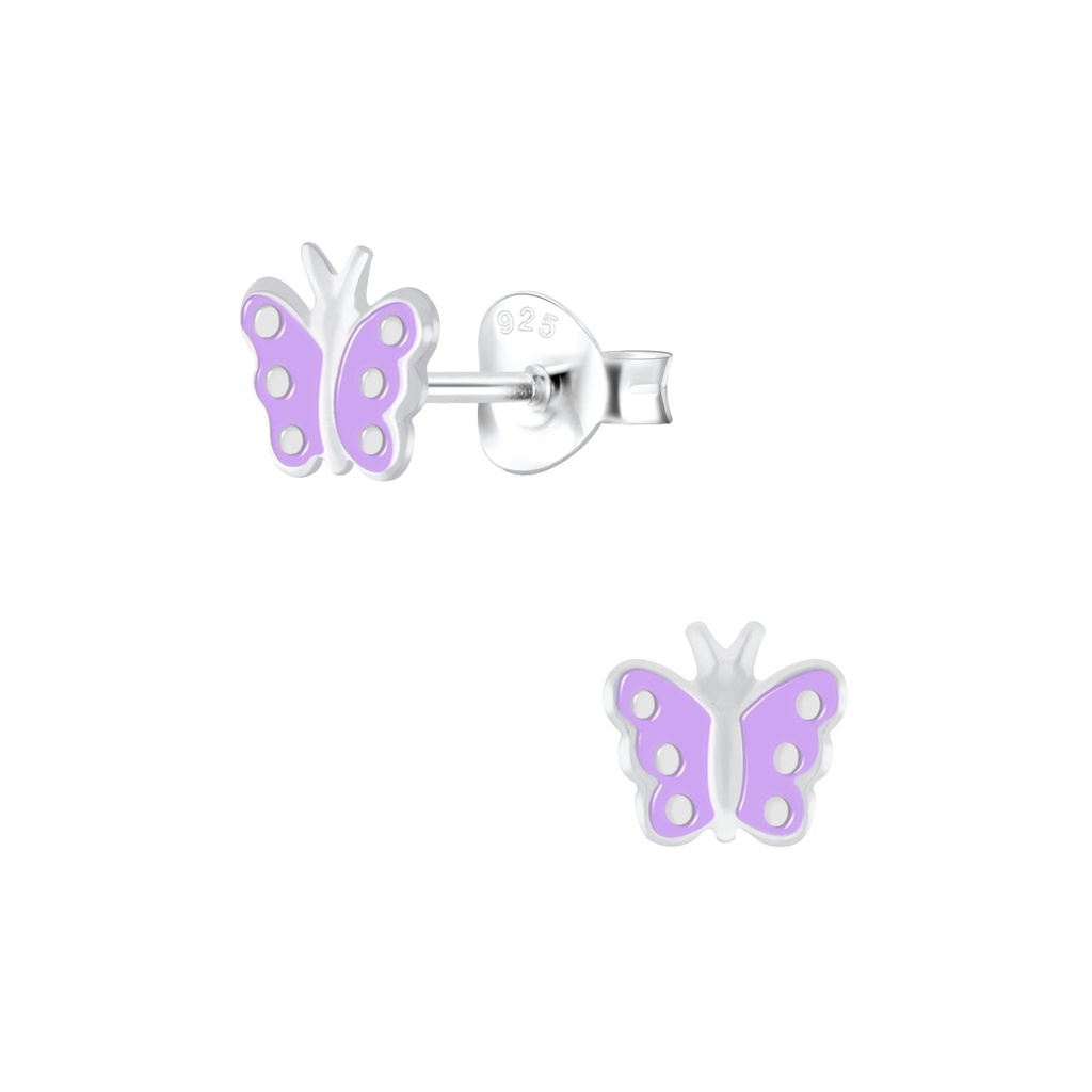 Silver Butterfly Stud Earrings