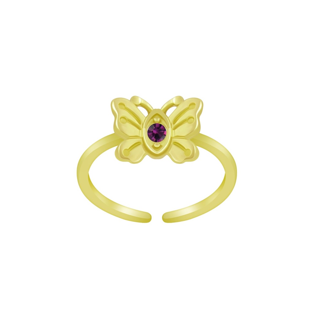 Silver Butterfly Toe Ring