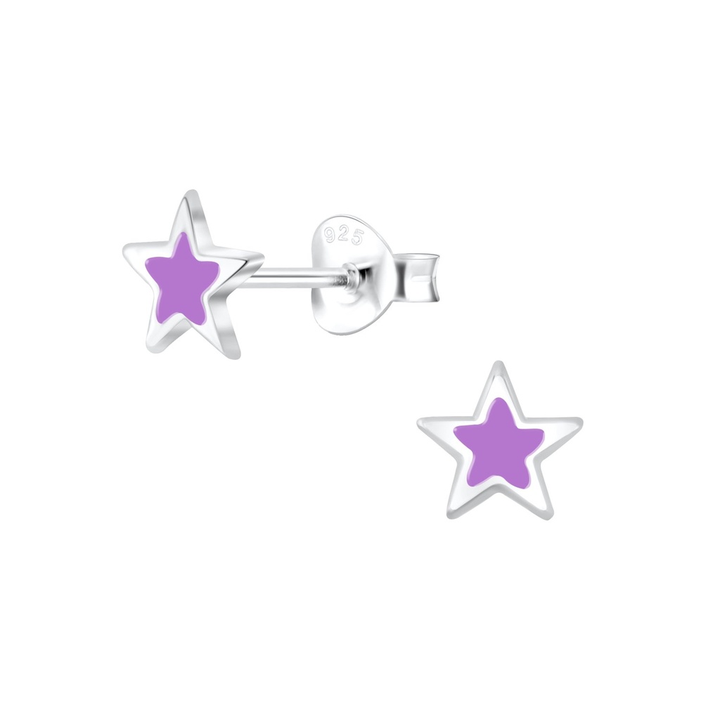 Silver Star Stud Earrings