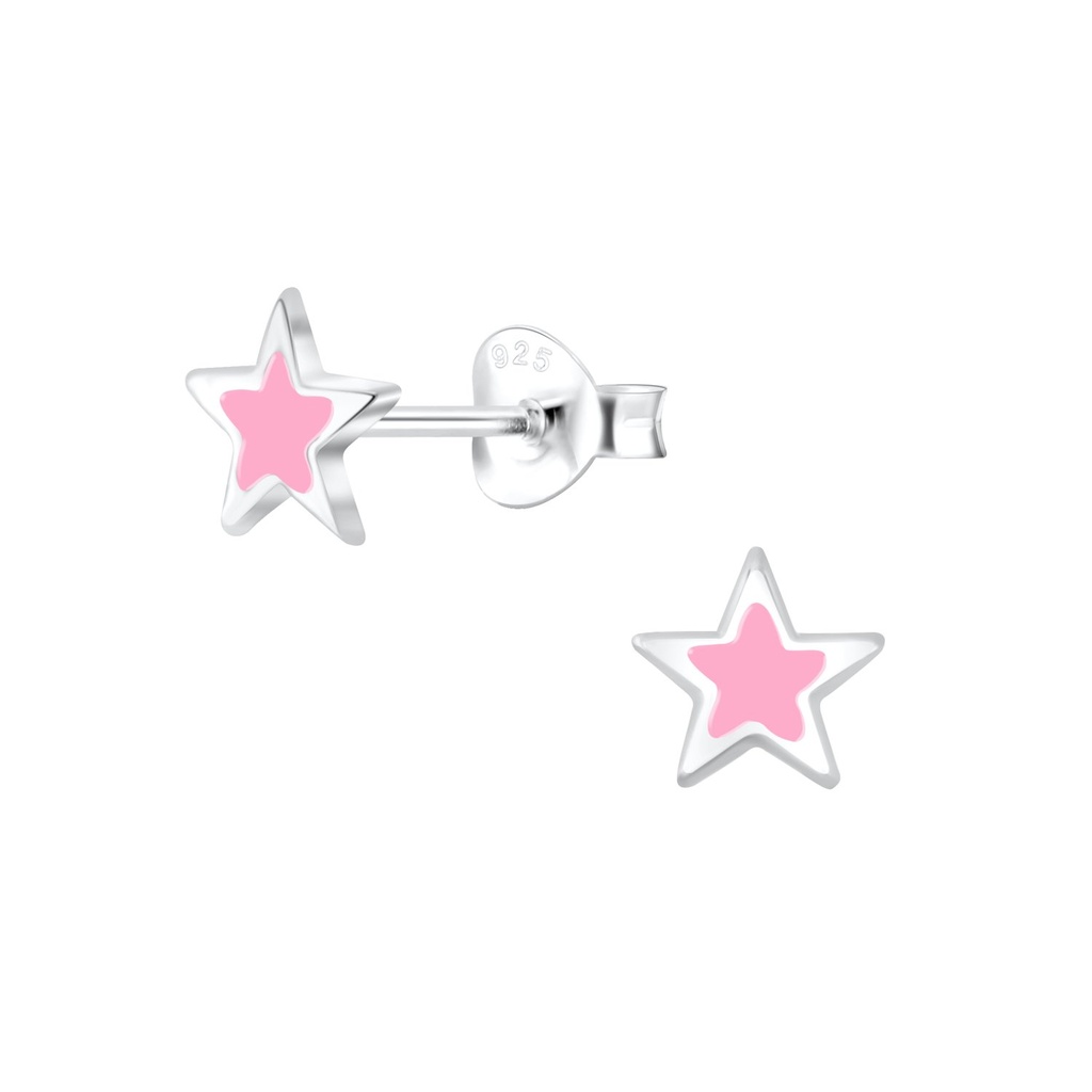 Puces d'oreilles étoile en argent