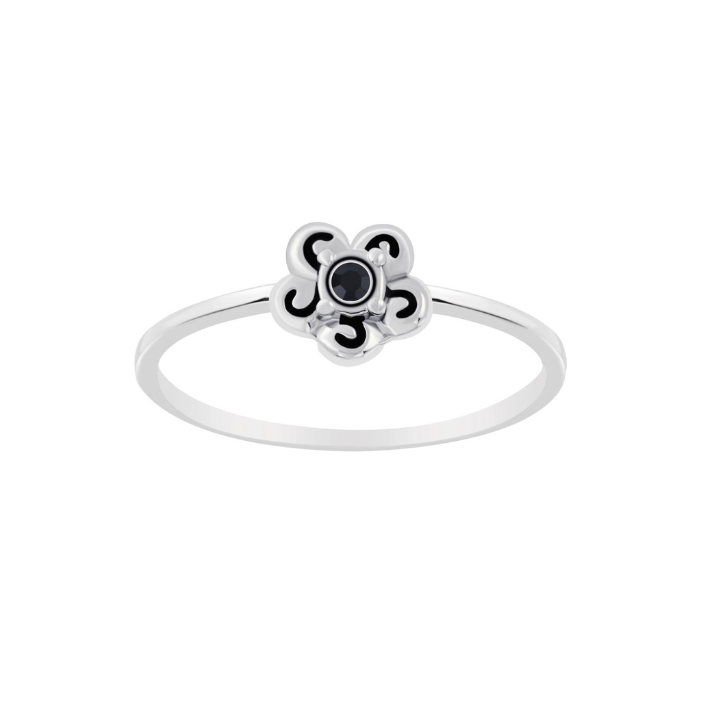 Bague fleur en argent