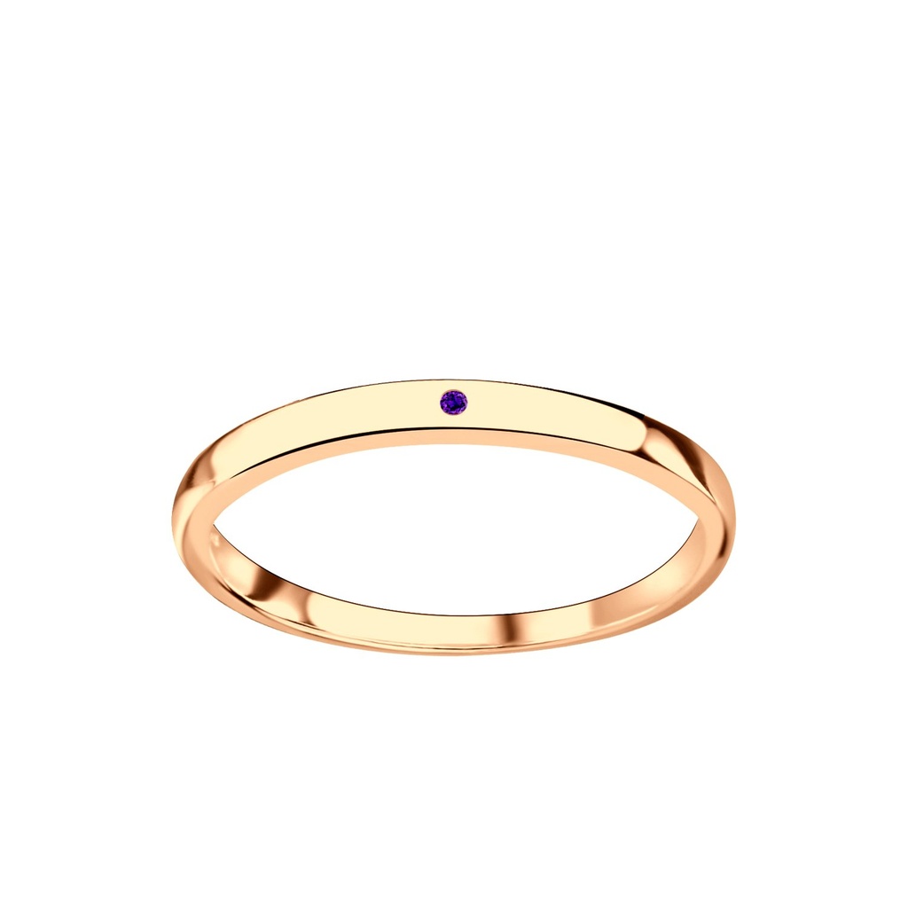 Bague jonc en argent zircon