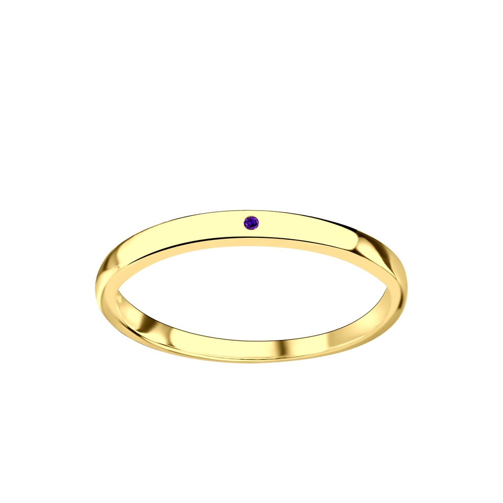 Bague jonc en argent zircon