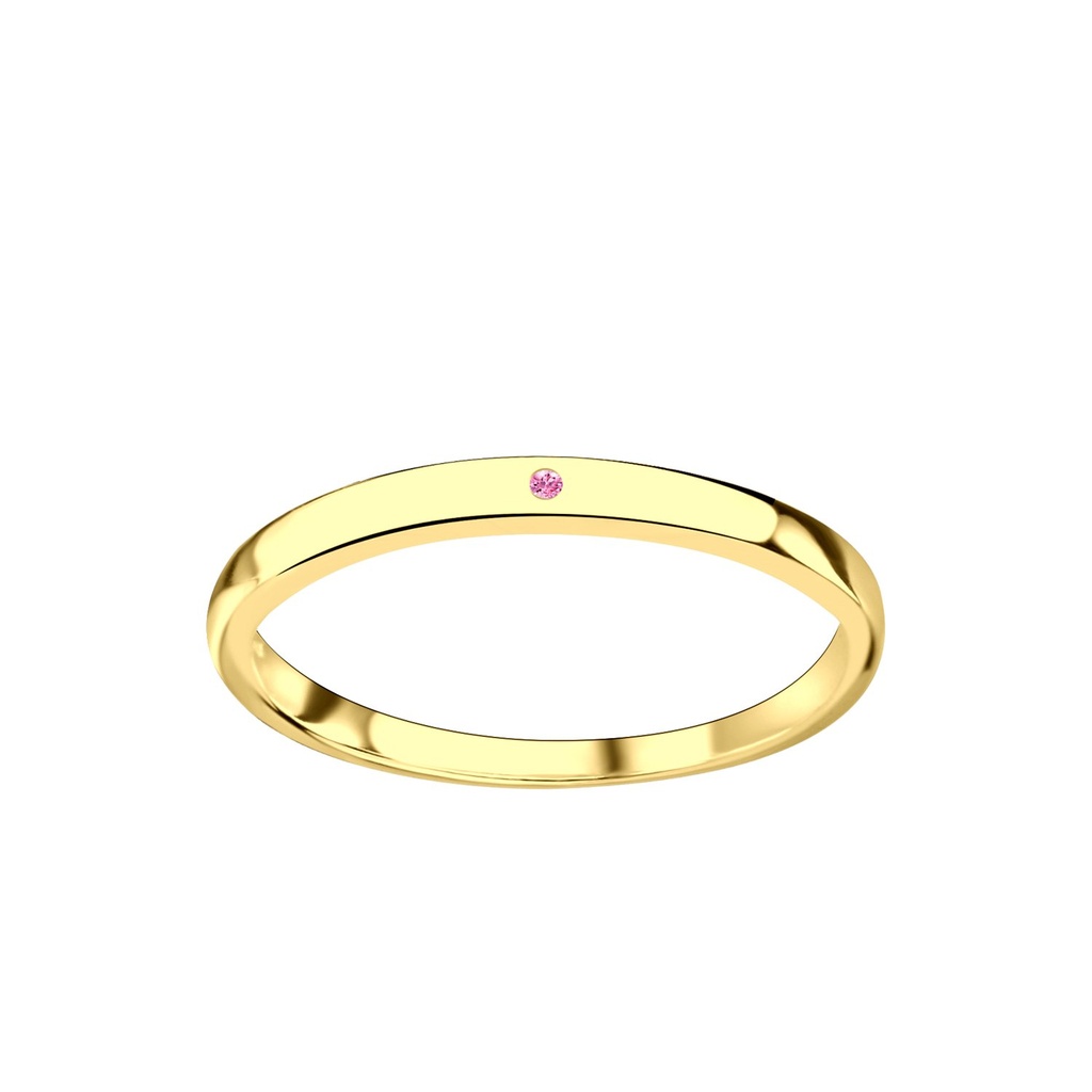 Bague jonc en argent zircon