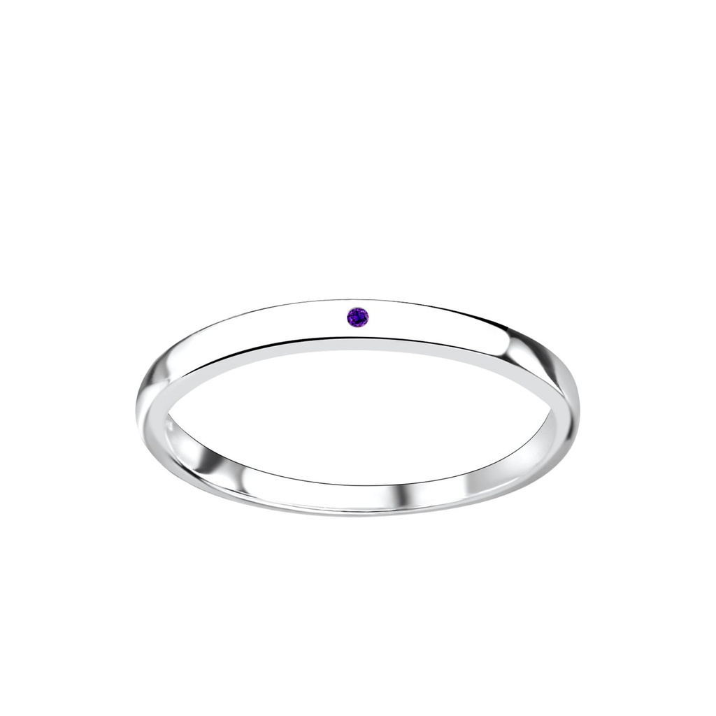 Silver Cubic Zirconia Band Ring