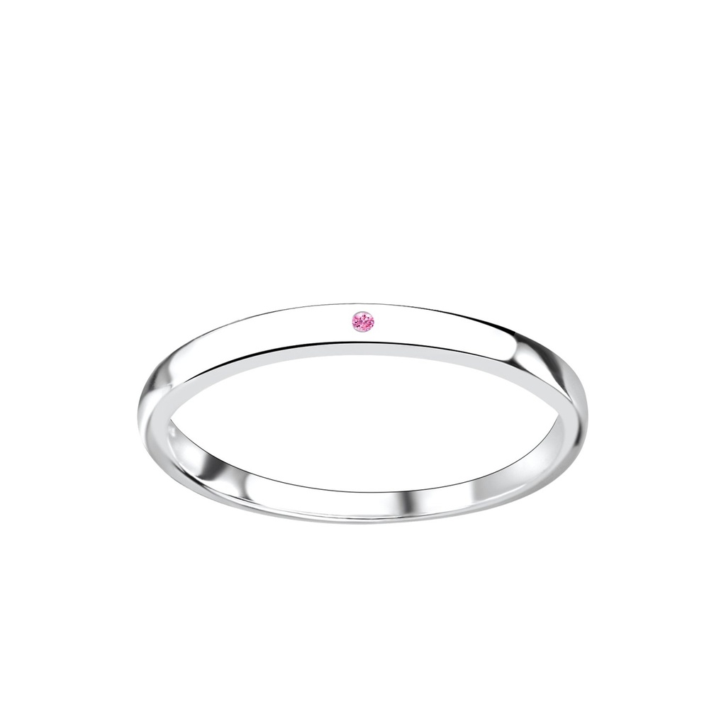 Silver Cubic Zirconia Band Ring