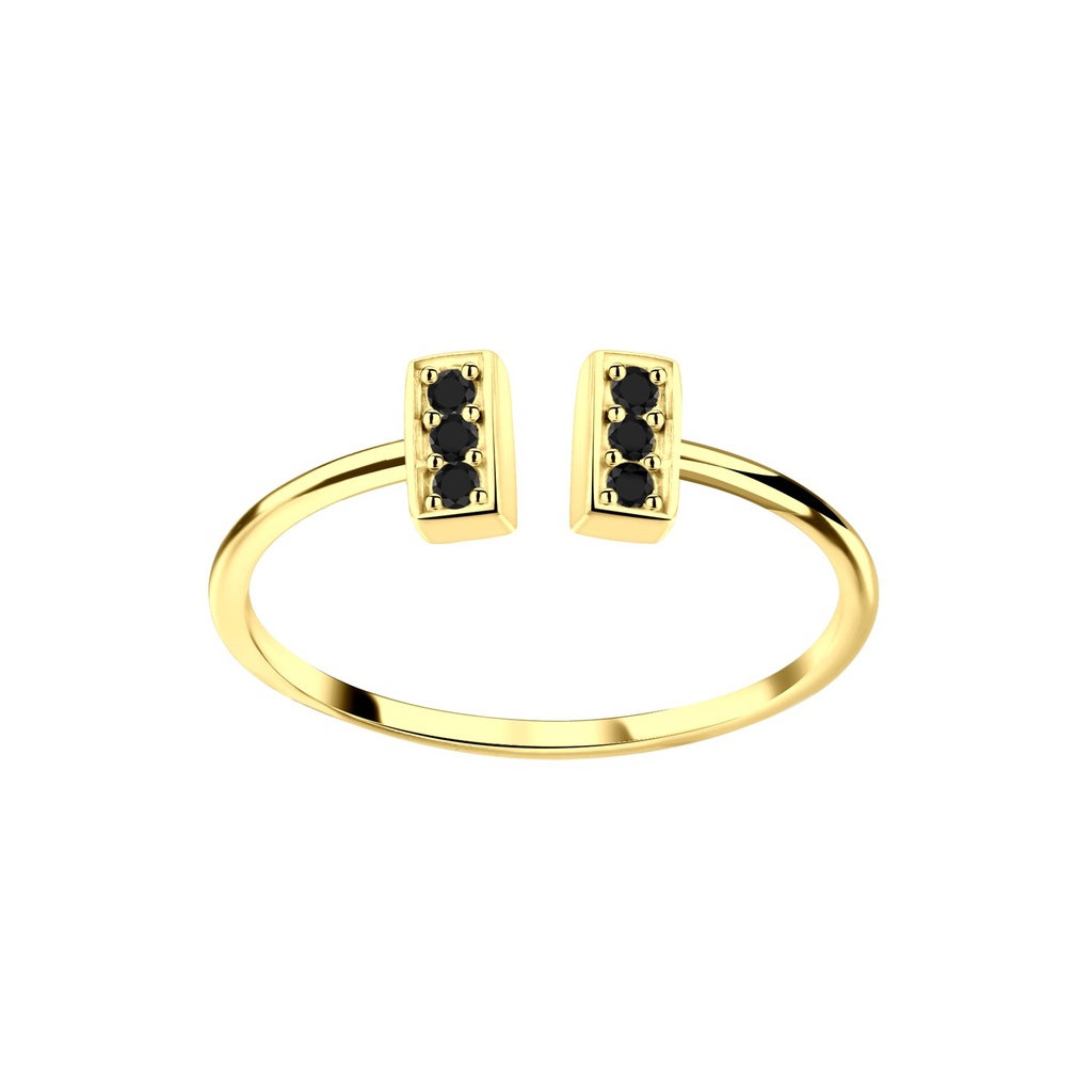 Bague barre ouverte en argent