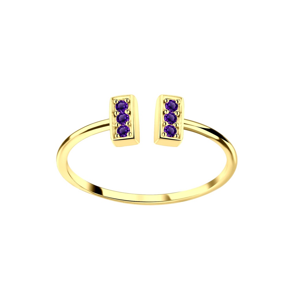 Bague barre ouverte en argent