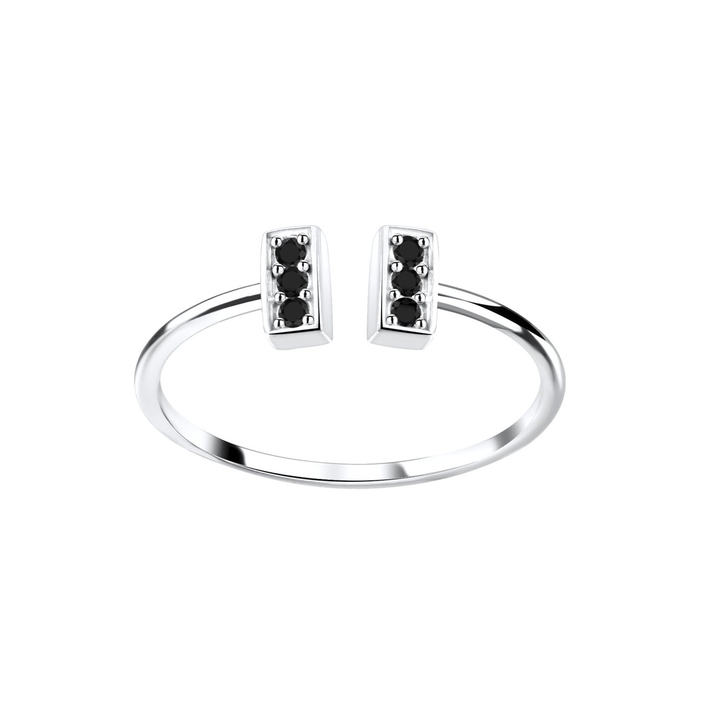 Bague barre ouverte en argent