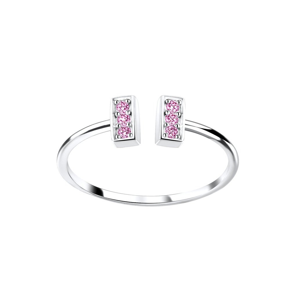 Bague barre ouverte en argent