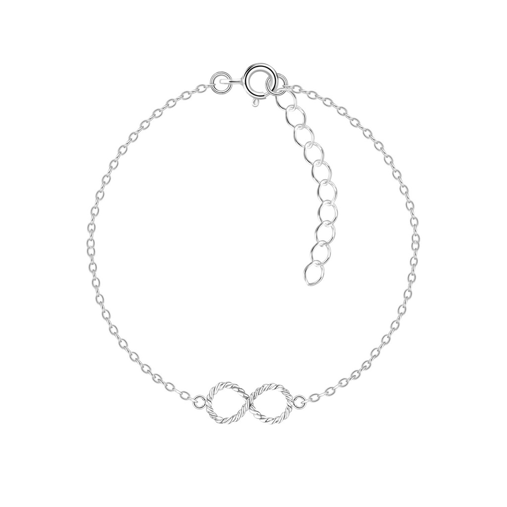 Bracelet torsade infini en argent