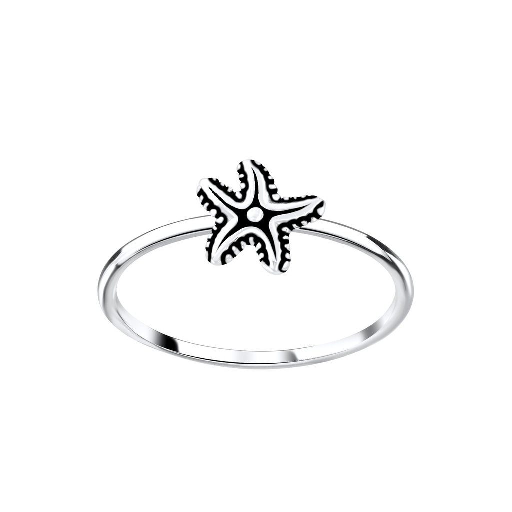 Bague étoile de mer en argent