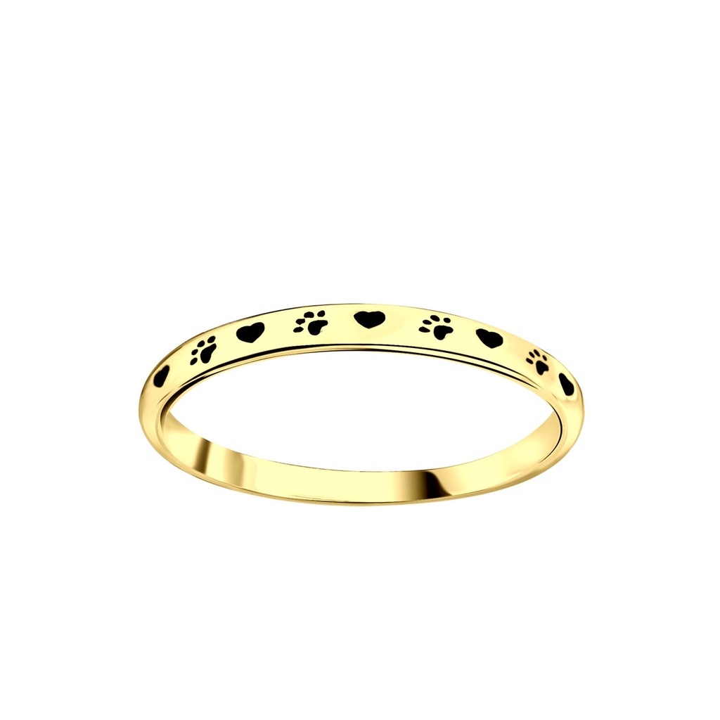 Bague empreinte de patte en argent