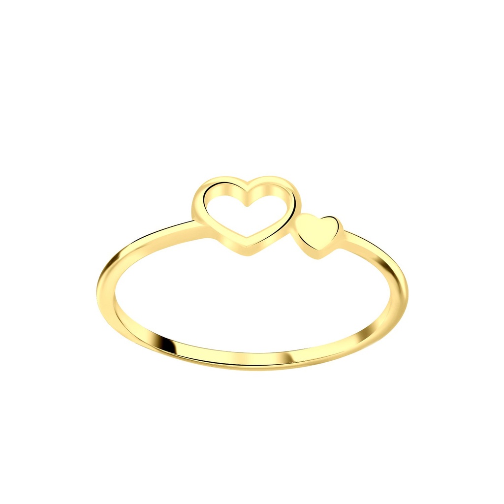 Silver Double Heart Ring