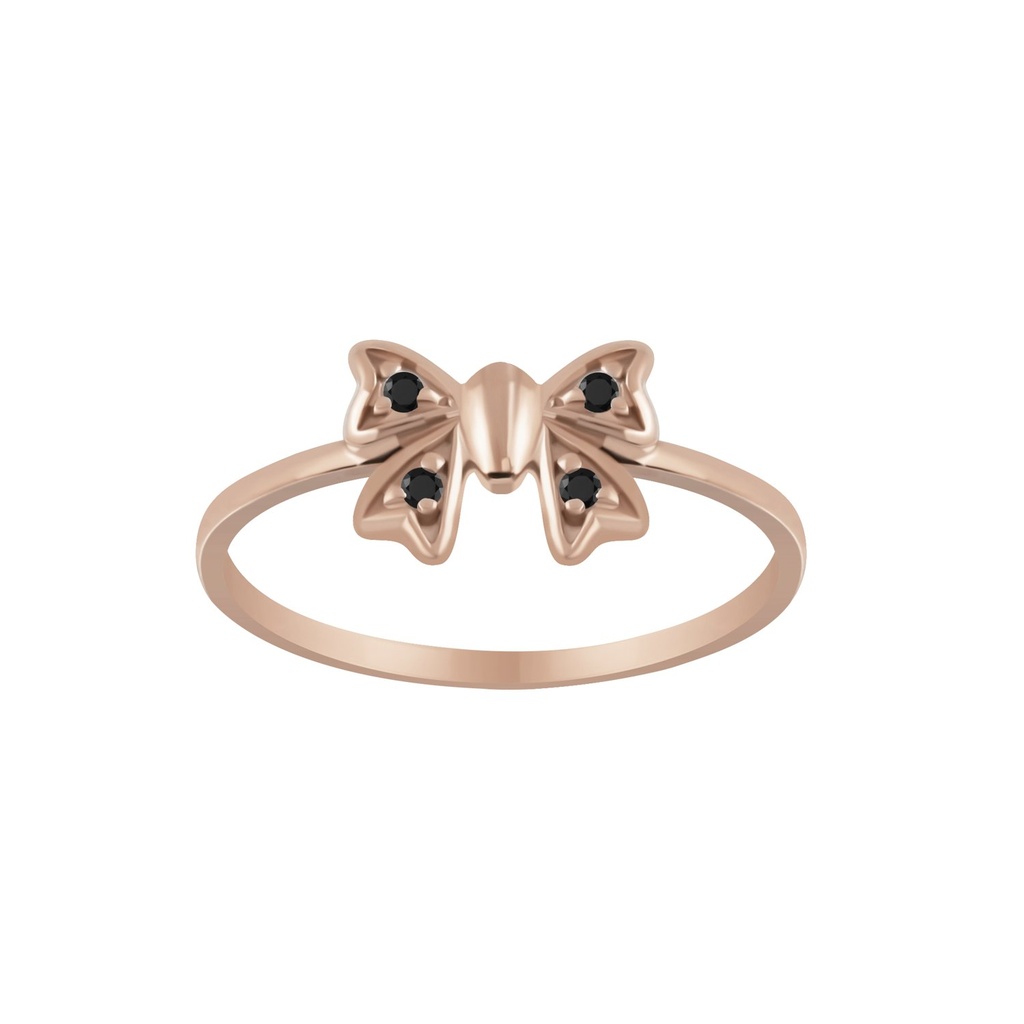 Bague nœud en argent zircon