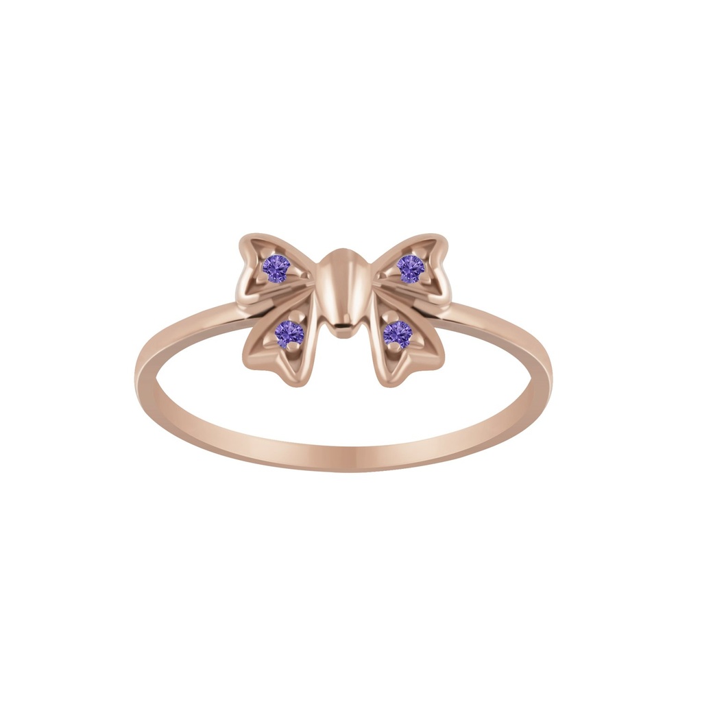 [10008341] Silver Bow Cubic Zirconia Ring (EU 52 / US 6)