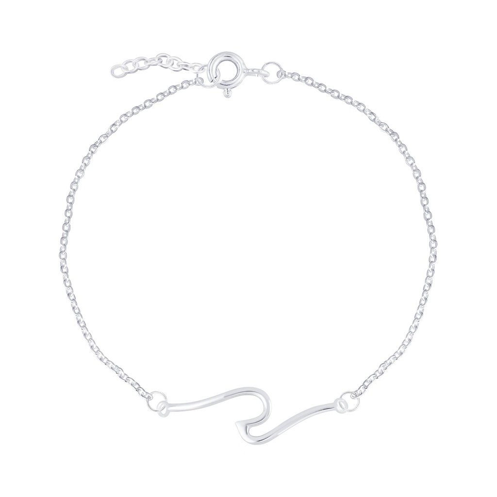 [10006867] Silver Wave Bracelet