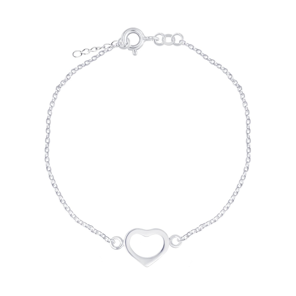 Bracelet cœur en argent