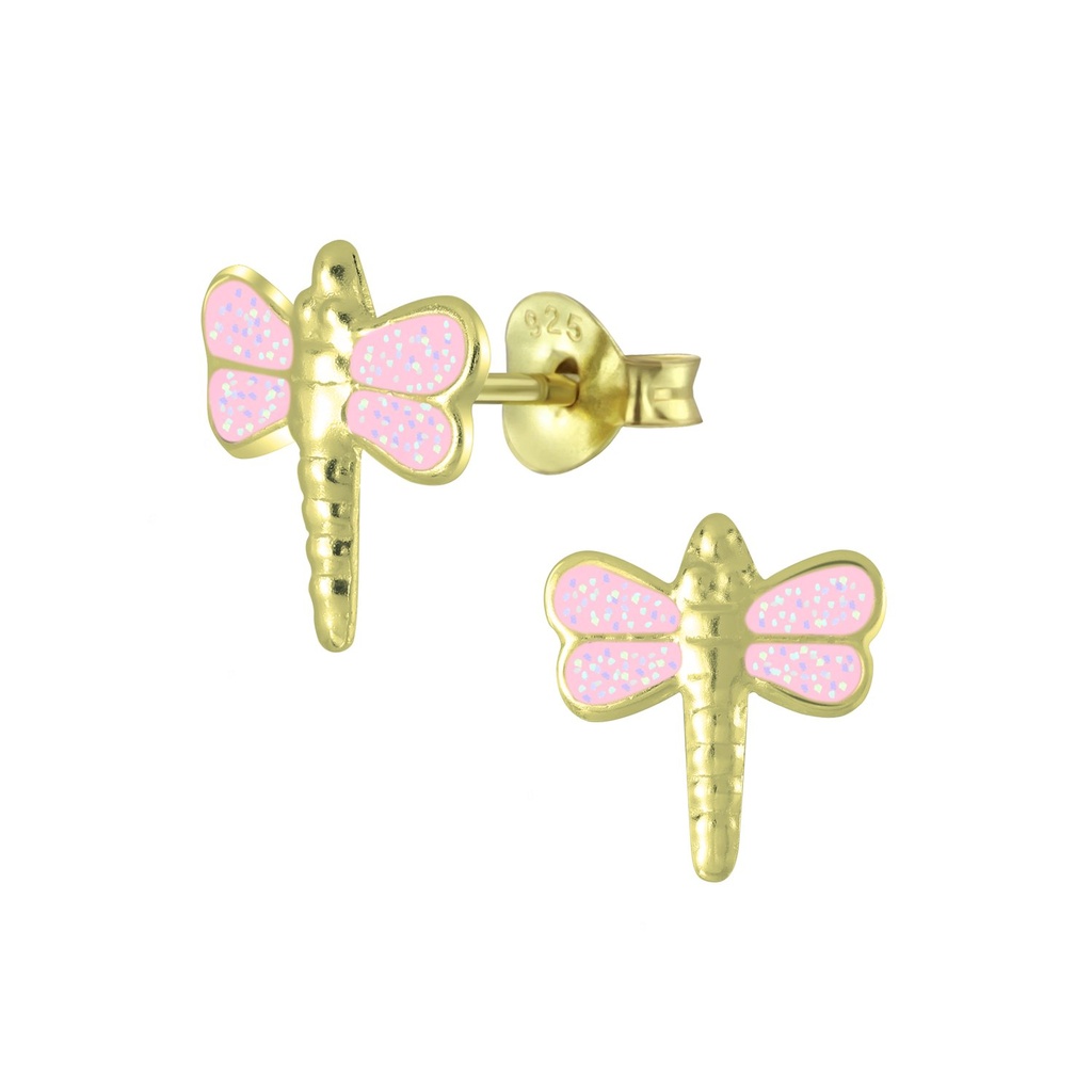 Silver Dragonfly Stud Earrings