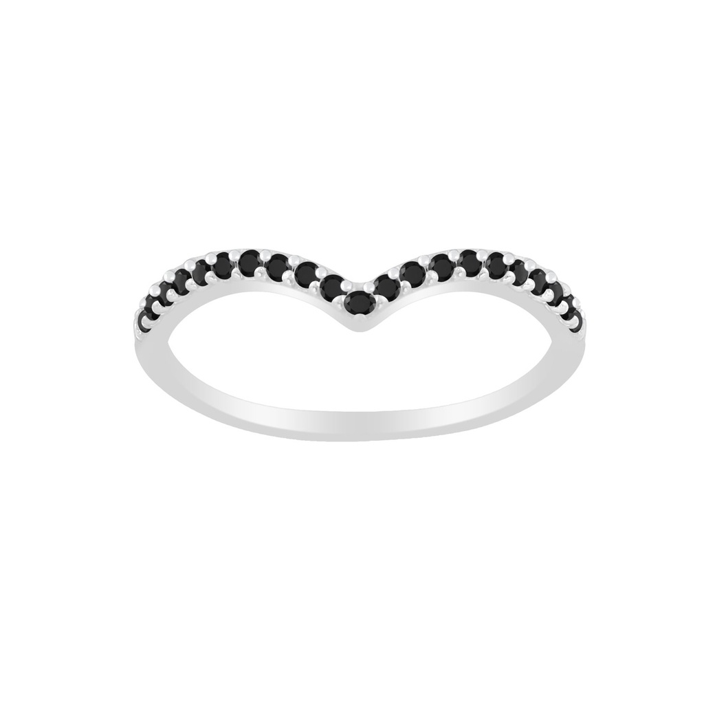 [10008419] Silver Chevron Ring (EU 52 / US 6)